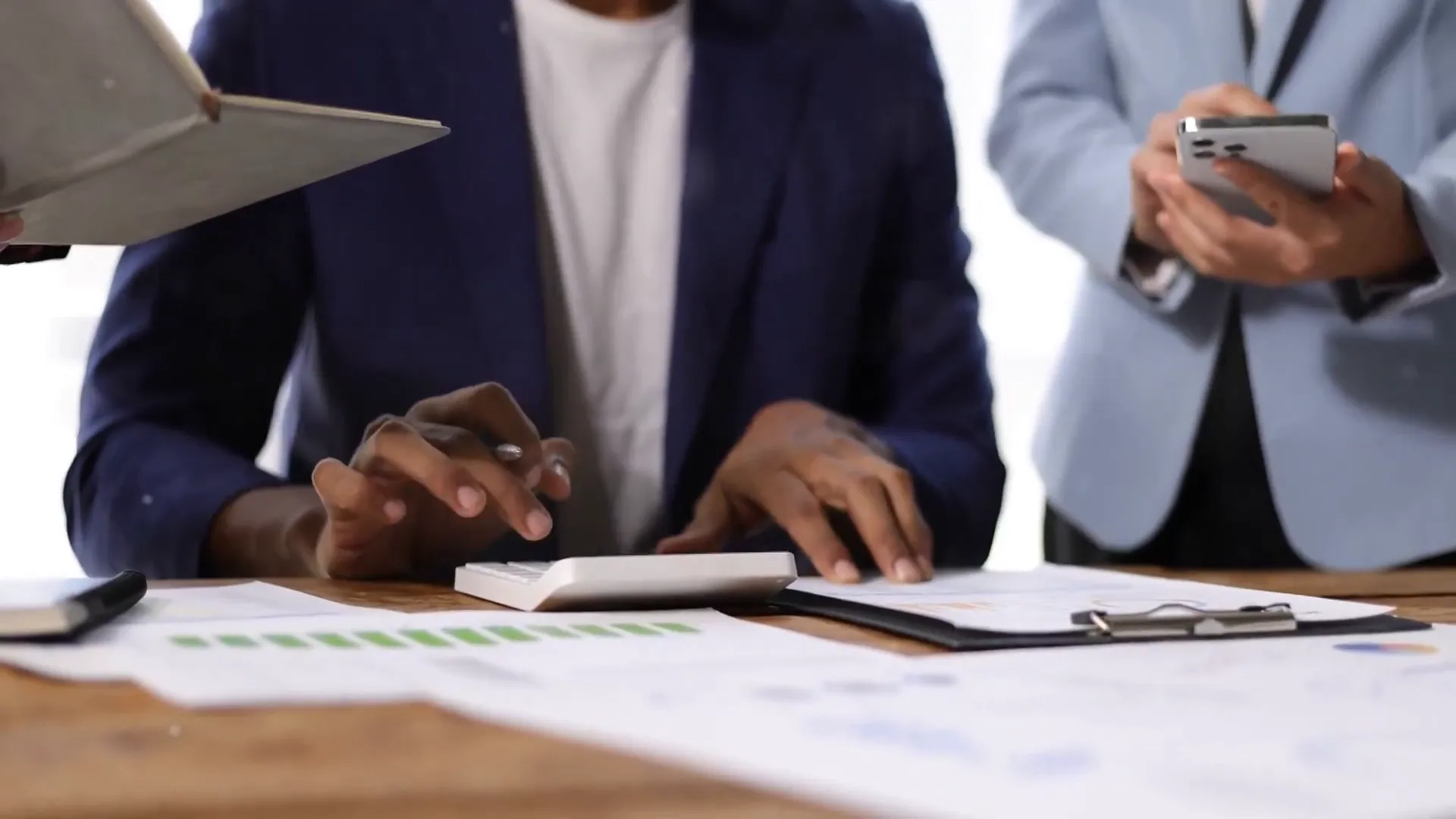 Organized folder of financial documents