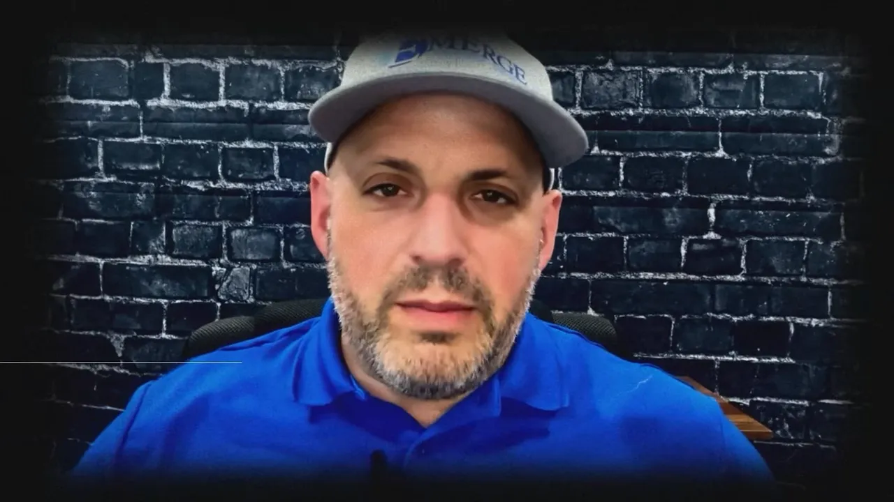 Centered, clear headshot of host against dark brick wall, neutral expression, ideal for a summary image